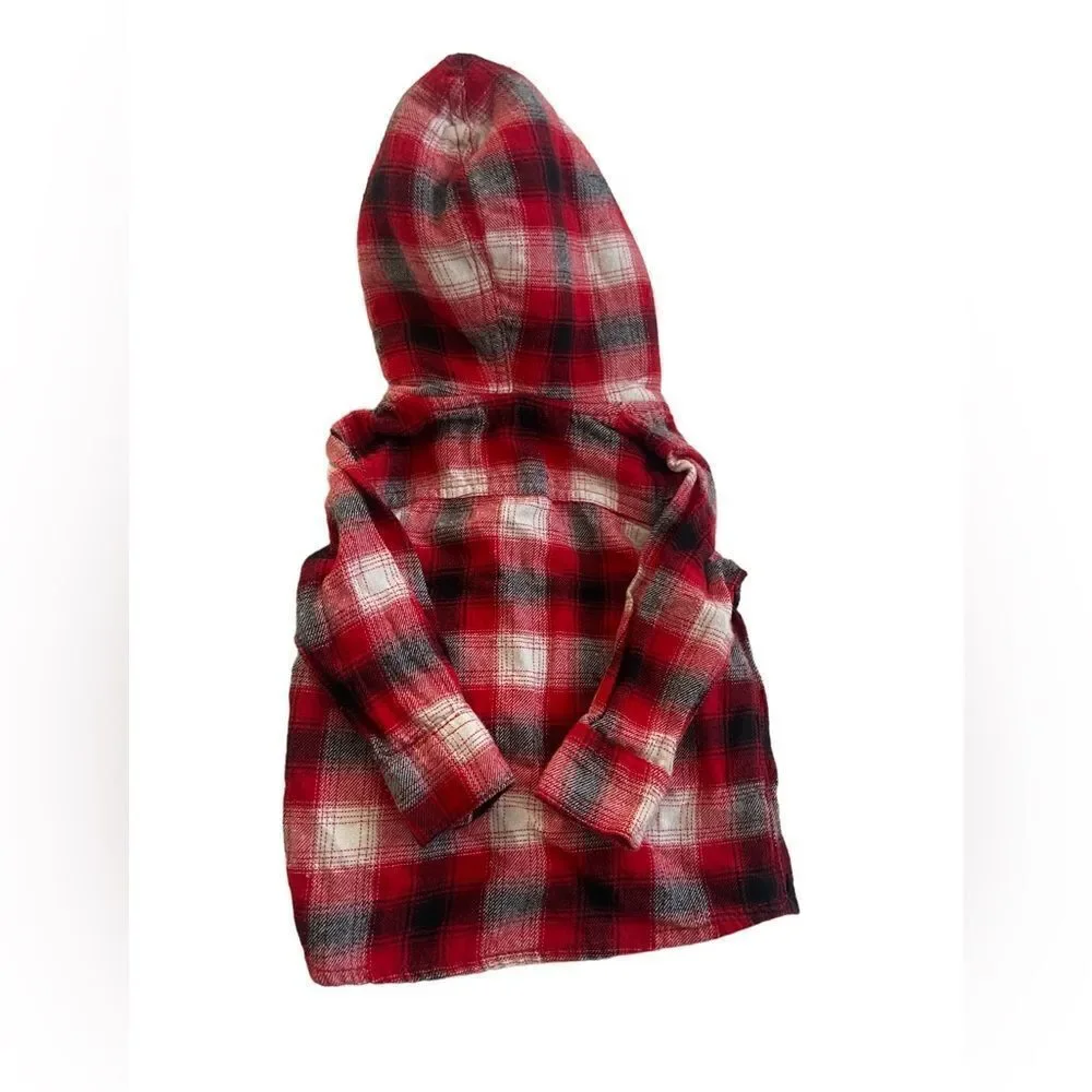 7 For All Mankind Lined Hooded Flannel 12 M